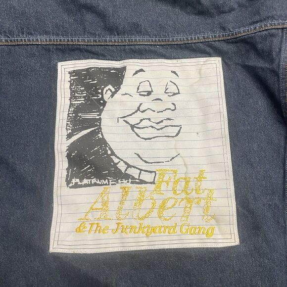 Platinum FUBU Fat Albert & The Junkyard Gang Men's XXL Denim Jacket Vintage - Picture 12 of 16